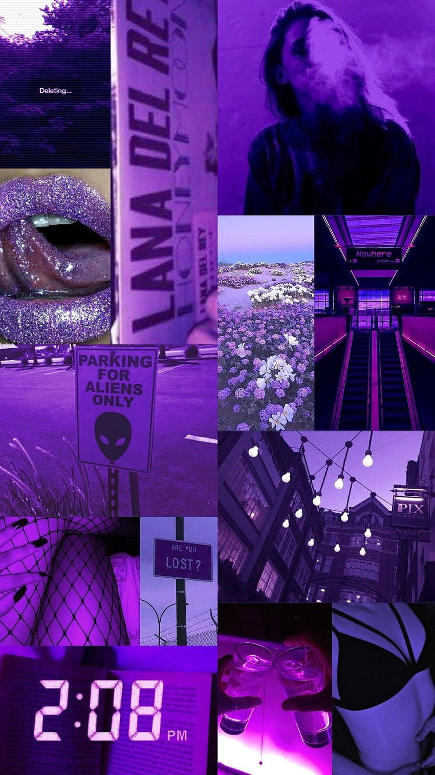 背景、コラージュ、美学、音楽、色、紫、ラナ・デル・レイ HD電話の壁紙