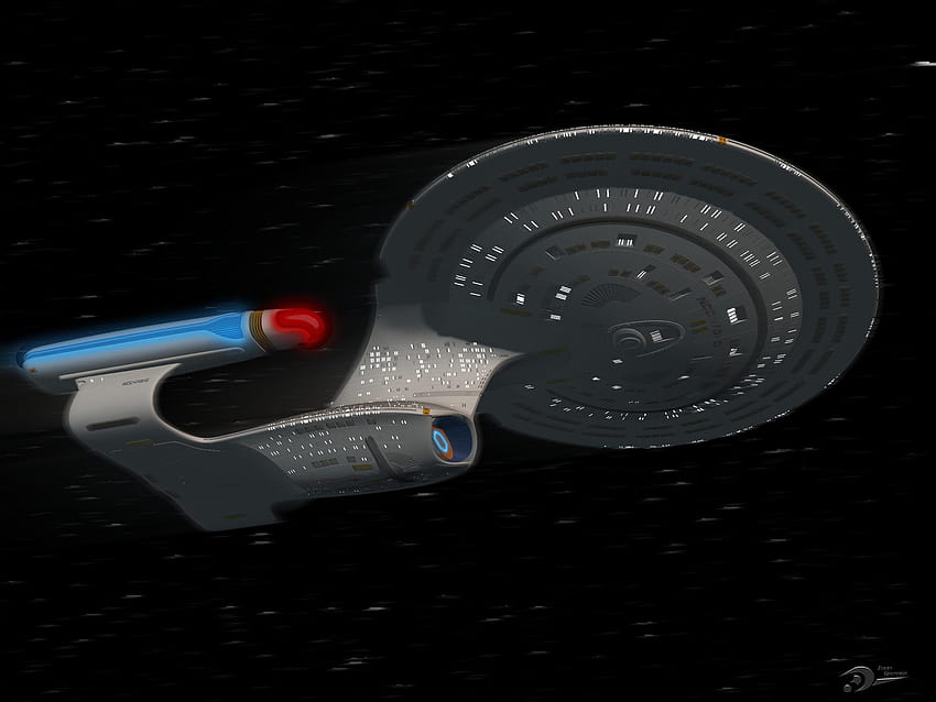 USS Enterprise D w Warp, Star Trek Picard Tapeta HD