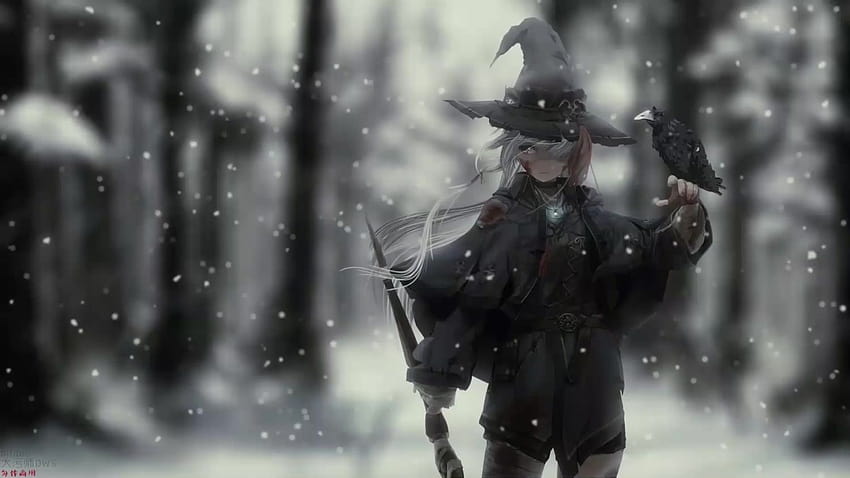 Dark Witch Anime Girl Live, bruja errante fondo de pantalla