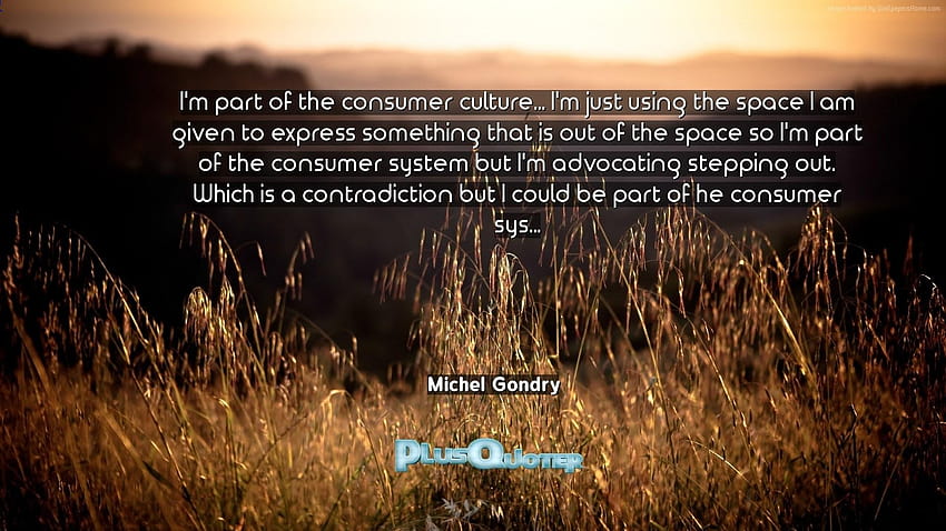 I'm part of the consumer culture… I'm just using the space I am, stepping out HD wallpaper