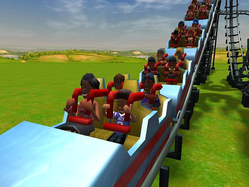 RollerCoaster Tycoon Moi sur le tire-bouchon et les aventures du magnat des montagnes russes Fond d'écran HD