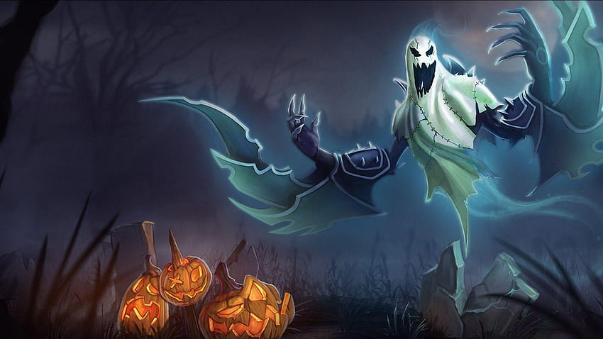 Scary Halloween Ghost, dragon halloween HD wallpaper