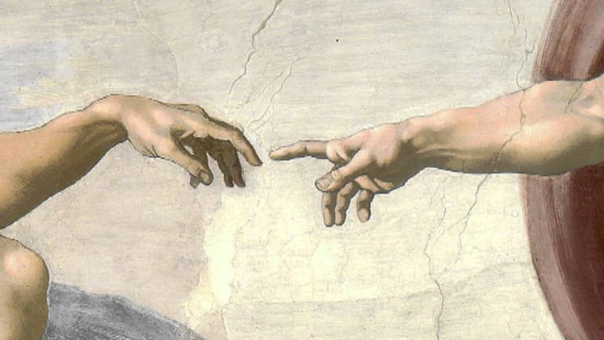Michelangelo Criação de Adão, michelangelo adam papel de parede HD
