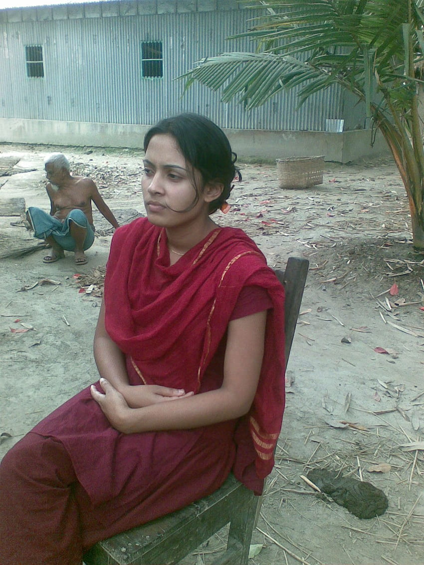 Indische schöne Mädchen aus dem Dorf HD-Handy-Hintergrundbild