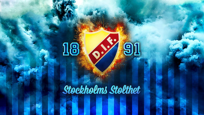 DIF 1891 Stockholms Stolthet Blue Pyro Full, djurgarden if Tapeta HD