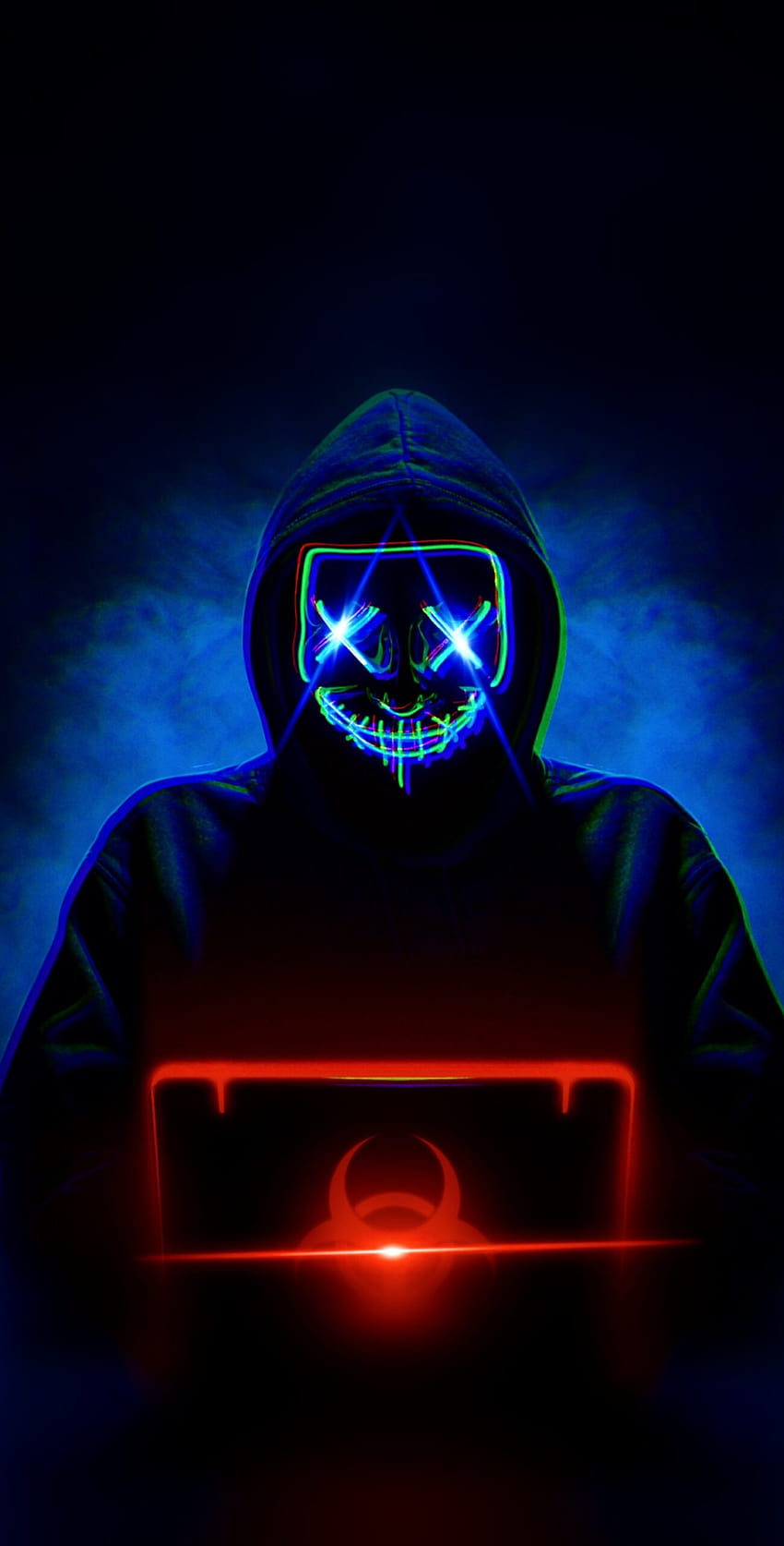 Hacker on Dog, cool hacker HD phone wallpaper