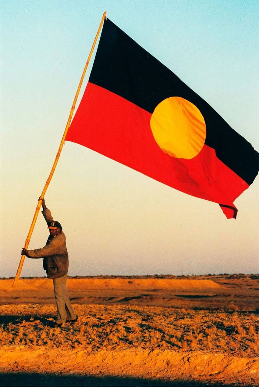 Bandera aborigen australiana fondo de pantalla del teléfono