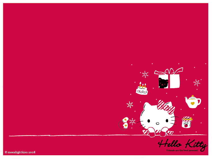 hello kitty winter by moonlightkisu, background powerpoint hello kitty HD wallpaper
