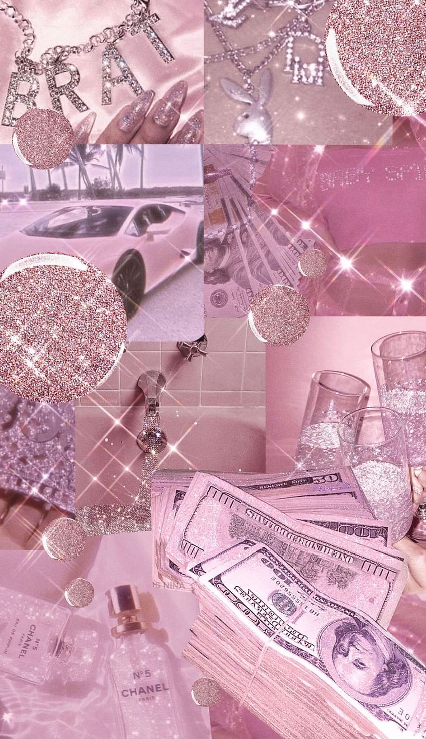 Pink Money publié par Sarah Sellers, l'esthétique de l'argent Fond d'écran de téléphone HD