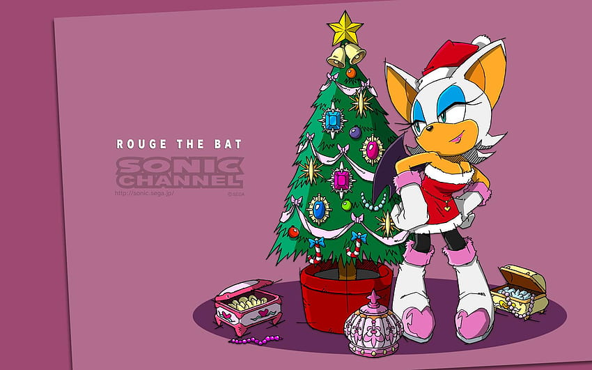 I wonder what kind of things Rouge would ask for Christmas, christmas sonic HD wallpaper