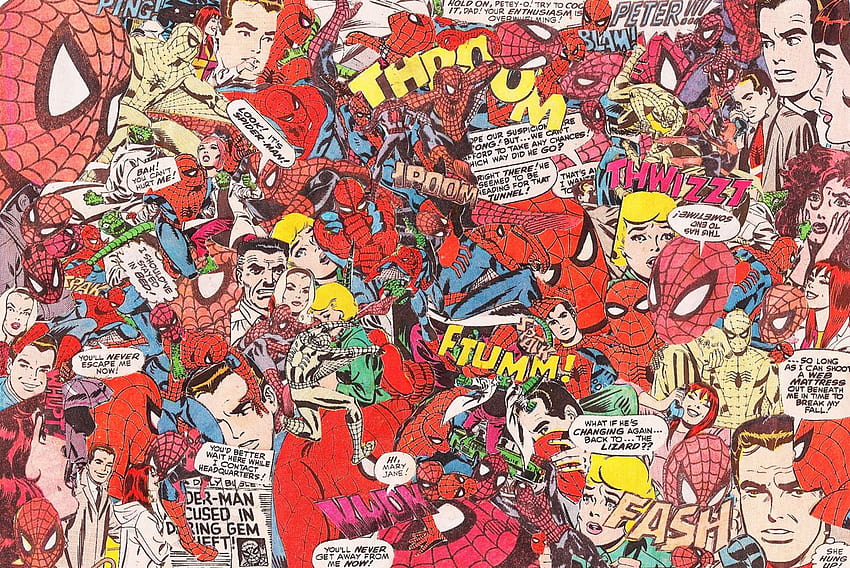 Je vends maintenant des tirages de ce collage de bande dessinée Im, des bandes dessinées Marvel vintage Fond d'écran HD