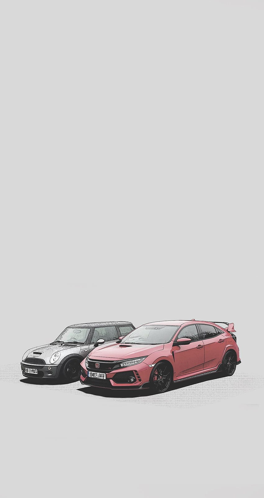 I created a minimalist phone from my earlier of my, honda type r phone HD phone wallpaper