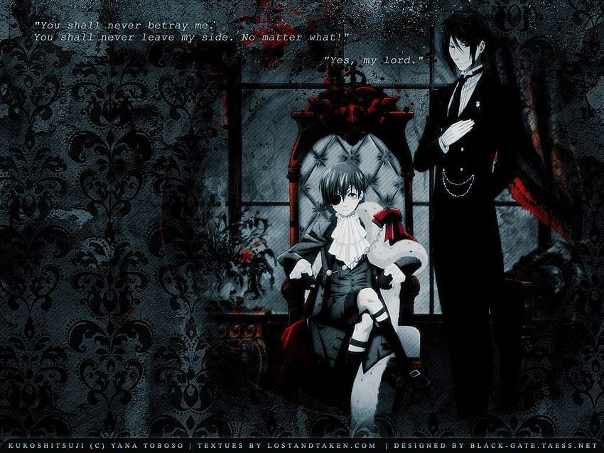 Black Butler Ciel und Sebastian HD-Hintergrundbild