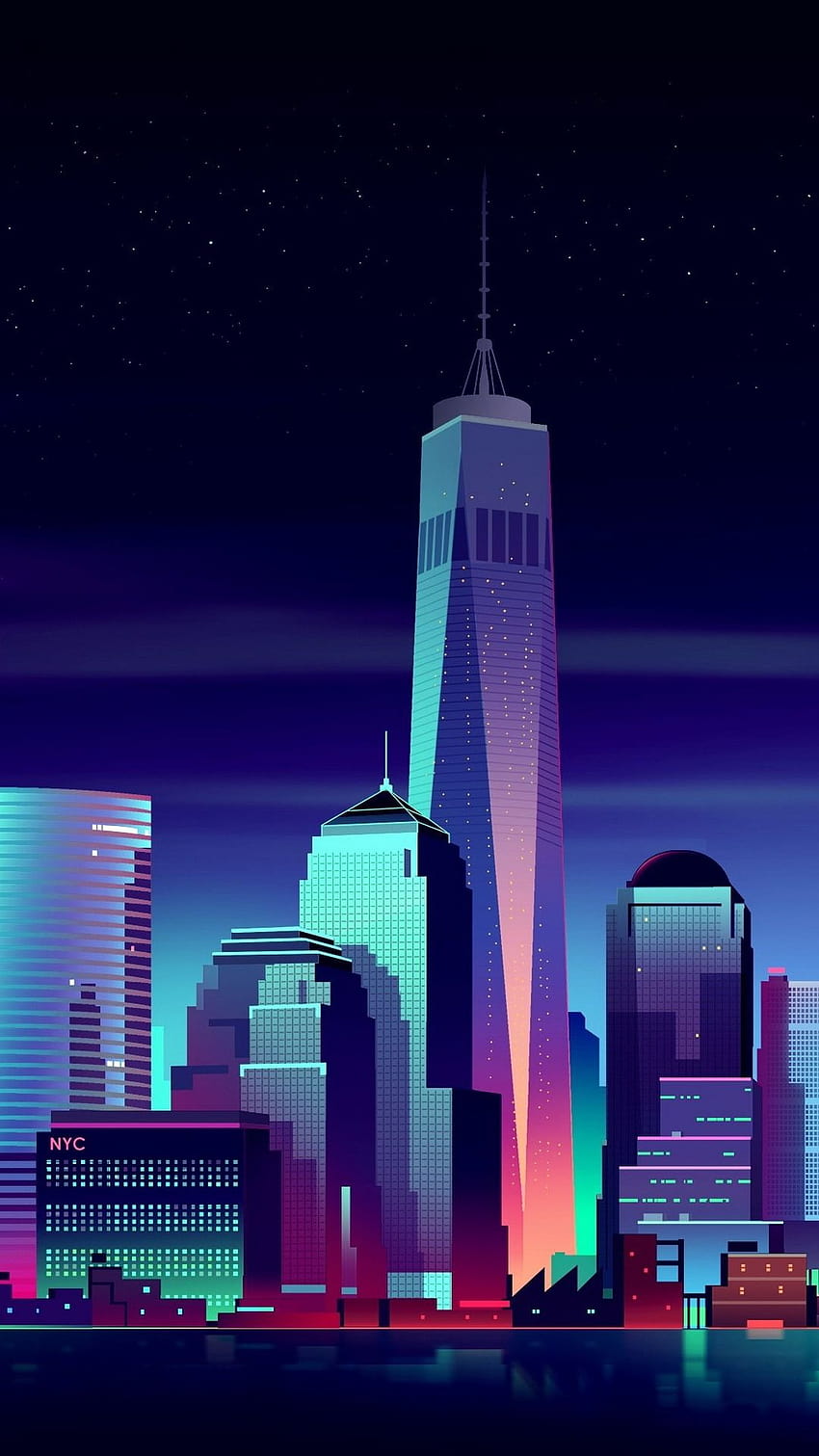 Edificios animados de Nueva York Android, ciudad animada fondo de pantalla  del teléfono | Pxfuel