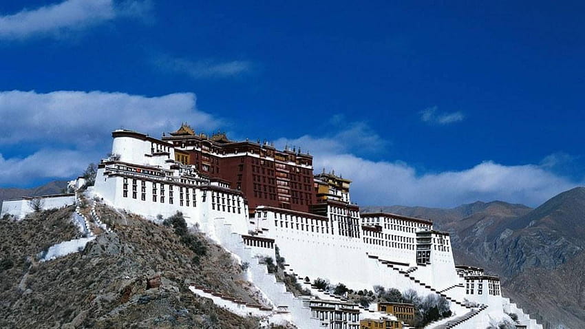 Om Mani Padme Hum × Tibetisch HD-Hintergrundbild