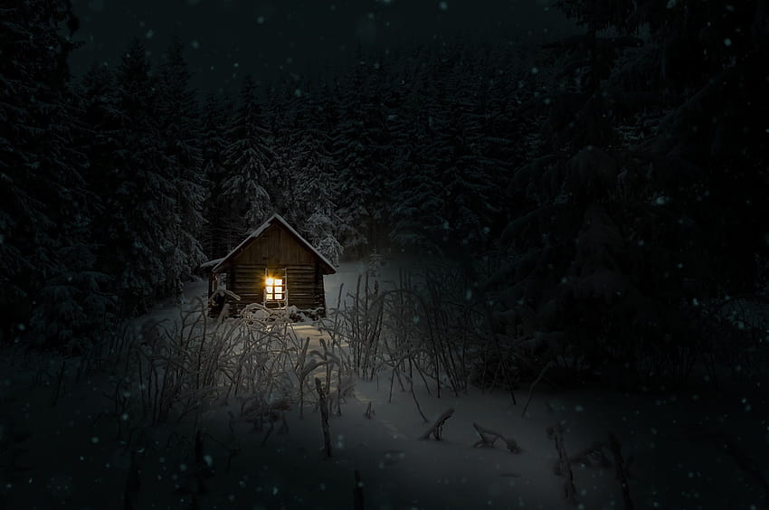 2560x1700 House In Woods Winter Cold Chromebook Pixel , Backgrounds, and HD wallpaper