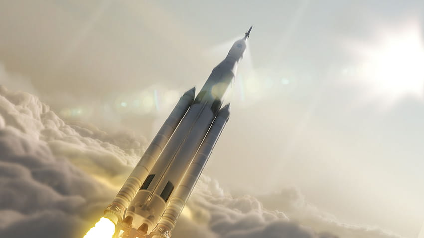 Das Space Launch System der NASA ist offiziell das einzige System, das für Mars- und Mondlandungen geeignet ist HD-Hintergrundbild