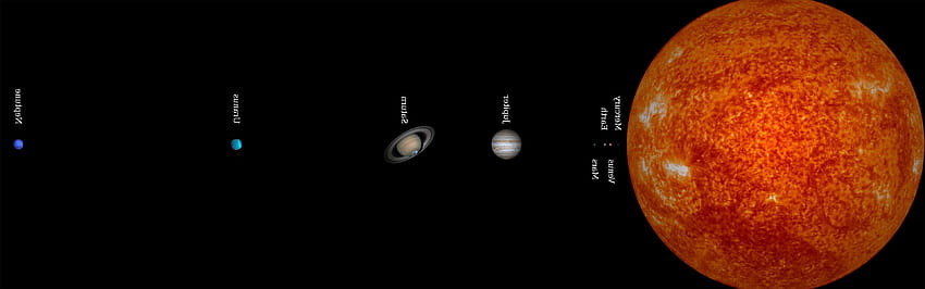 2851650 Weltall Sonnensystem Planet Sonne Quecksilber Venus Erde Mars Jupiter Saturn Uranus Neptun einfache Hintergründe Mehrfachanzeige und Hintergründe, Uranus gegen Erde HD-Hintergrundbild