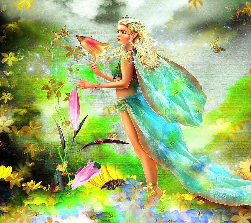 Spring Fairy, beautiful fairy for HD wallpaper