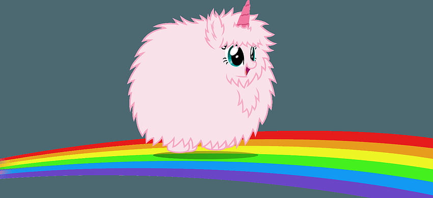 Rosa flauschige Einhörner tanzen auf Rainbows Fluffle Puff HD-Hintergrundbild