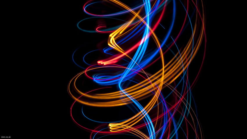 colorful lines spiral waves HD wallpaper