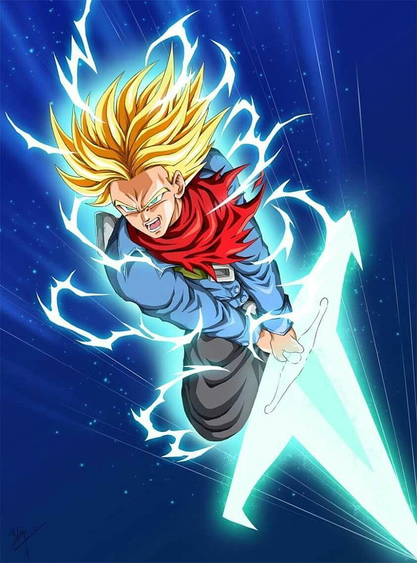 Trunks del Futuro Super Saiyan Rage fondo de pantalla del teléfono