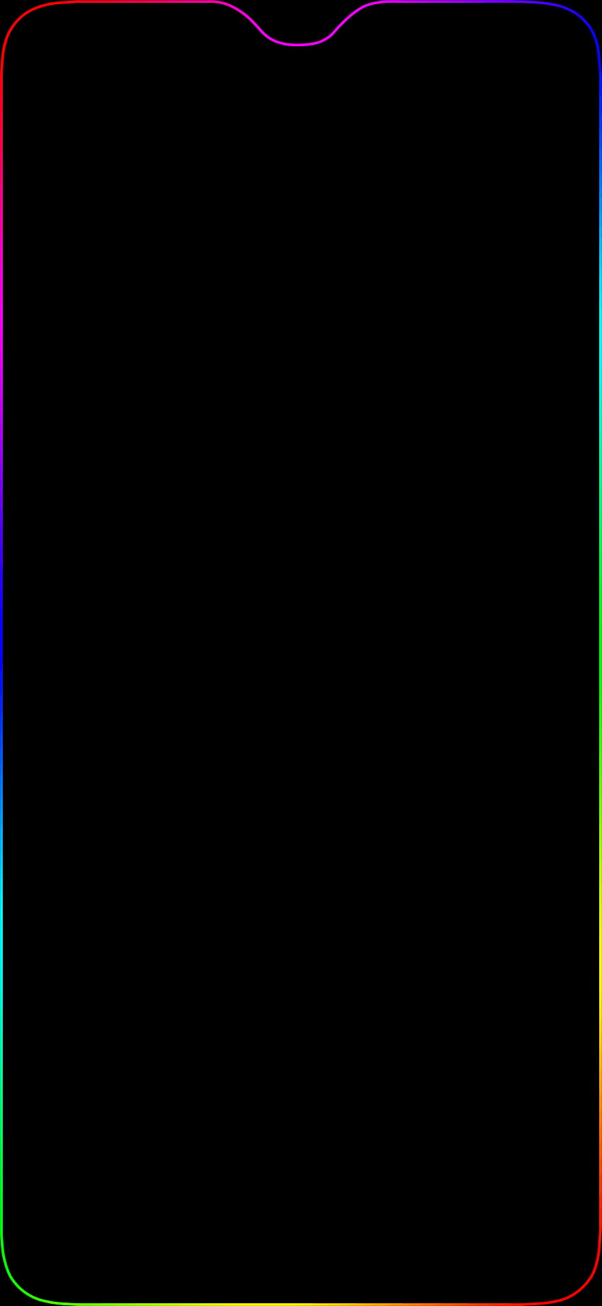 6T Rainbow Outline [1080x2340]: Amoled фонове, 1080 2340 HD тапет за телефон