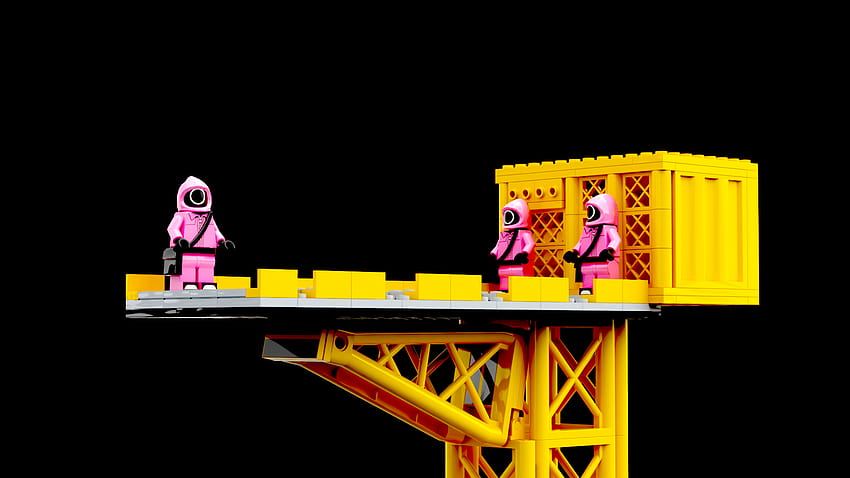 working on squid game Lego mocs. i am going to build each game and also more minifigs from the series., squid game laptop HD wallpaper