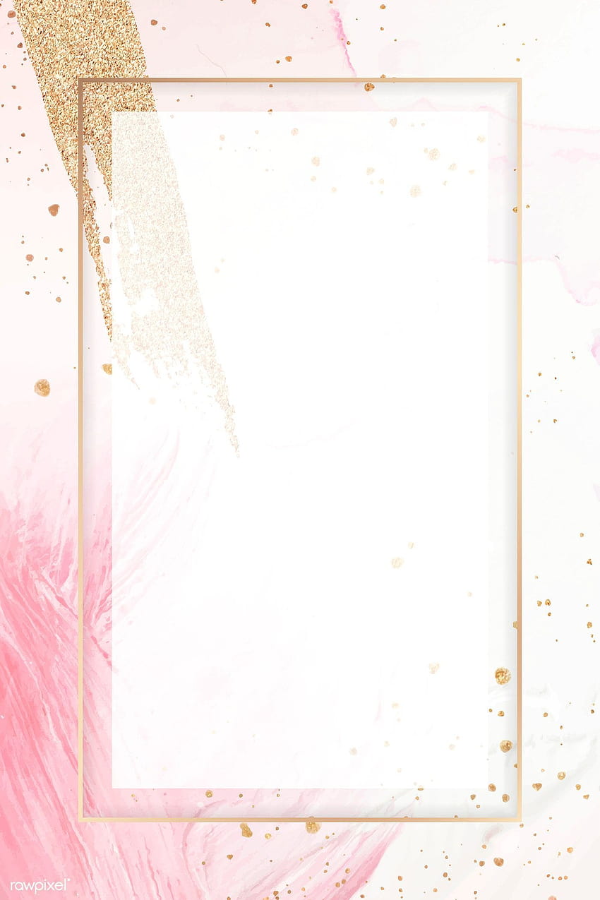 ilustração premium de moldura rosa retangular em branco, pastel de moldura Papel de parede de celular HD