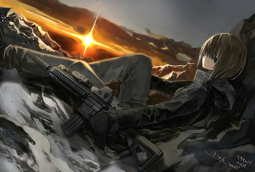 7 Anime Gun, awesome anime with guns HD wallpaper