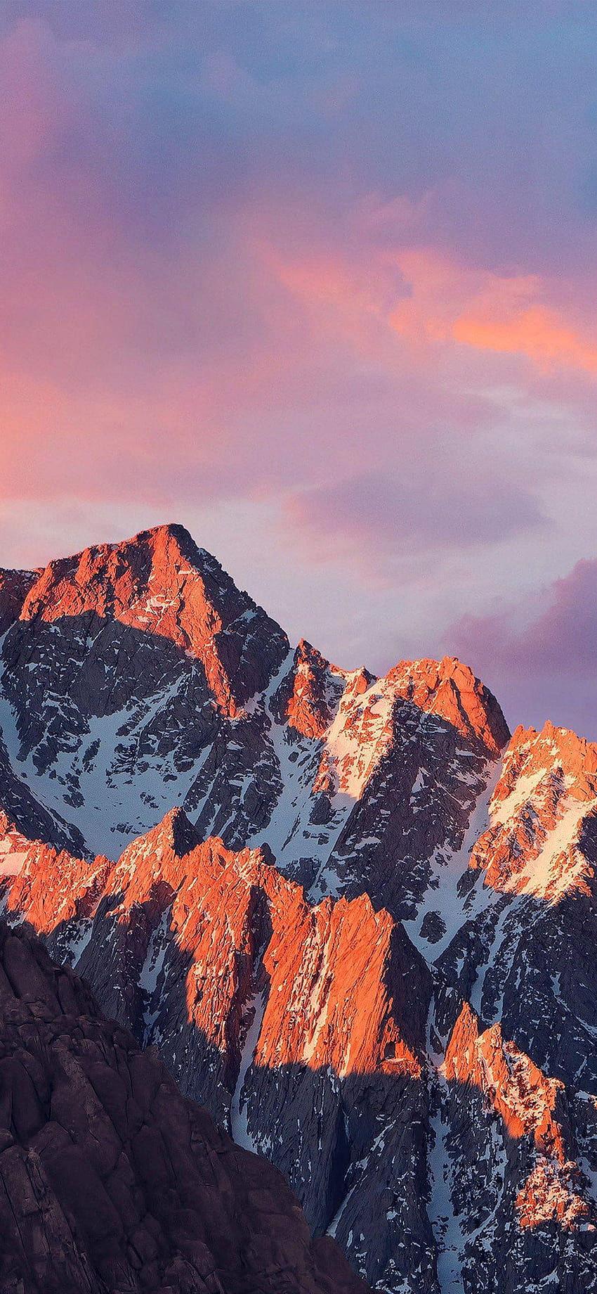 Ściany K Sierra Apple T Mountain Sunset Iphone Xs Tapeta na telefon HD