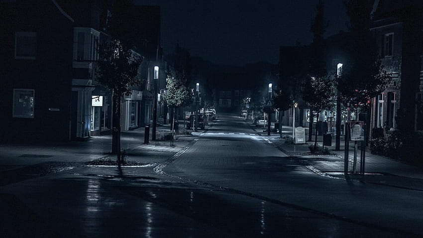 2560x1440 Road Street Night Outdoors Cityscape Evening 1440P 解像度、背景、および黒い通り 高画質の壁紙