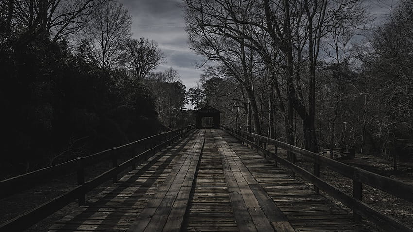 Matt Hatchett Covered Bridge Vibes Dark Moody HD-Hintergrundbild