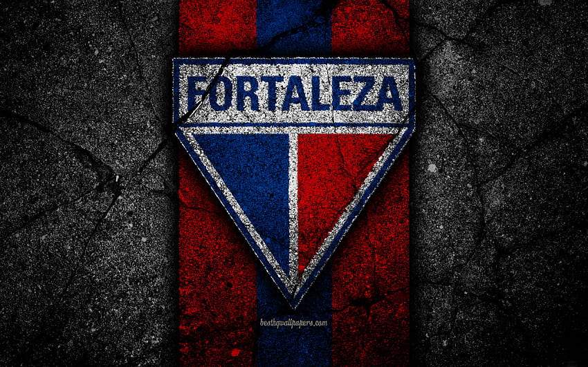 Fortaleza FC, logo, futebol, Serie B, vermelho papel de parede HD