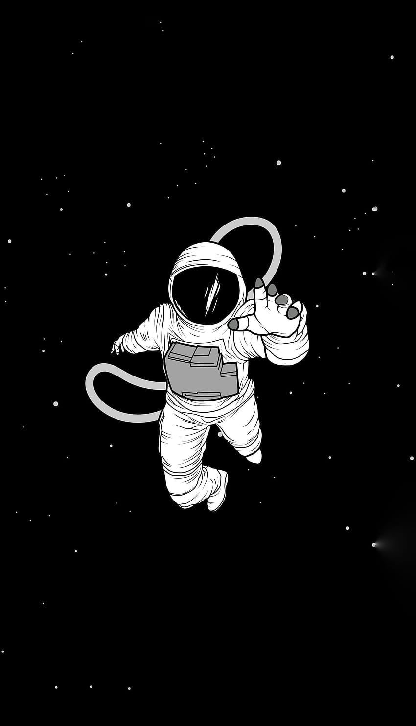ТЕМА] DYNAMIC SPACEMAN, астронавт amoled тъмен режим HD тапет за телефон