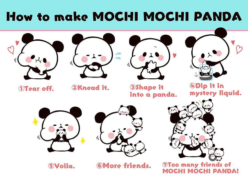 Sticky Note Mochimochi Panda dla Androida Tapeta HD
