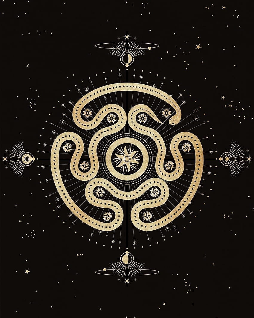 Hekates Rad oder Strophalos auf Griechisch ist ein altgriechisches Symbol und ein Emblem der initiatorischen Mondgöttin He… im Jahr 2020 HD-Handy-Hintergrundbild