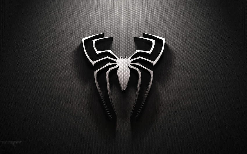 Black Spiderman, logo spiderman HD wallpaper