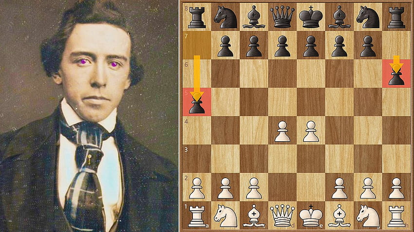 Paul Morphy, American giocatore di scacchi, circa 1858 Foto stock - Alamy