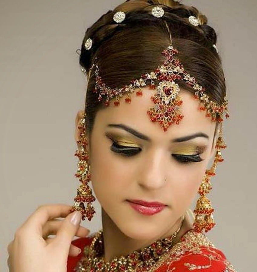 Traditionelles Braut-Make-up ~ Clotho für, indisches Dulhan HD-Handy-Hintergrundbild
