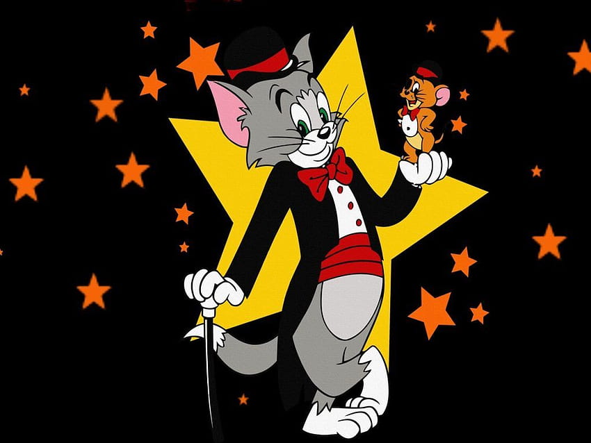 Tom i Jerry Kreskówka, Tom i Jerry czarny Tapeta HD