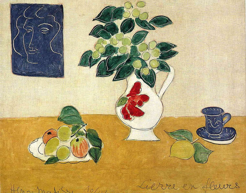 Nature morte au lierre et à la fleur, Henri Matisse Fond d'écran HD