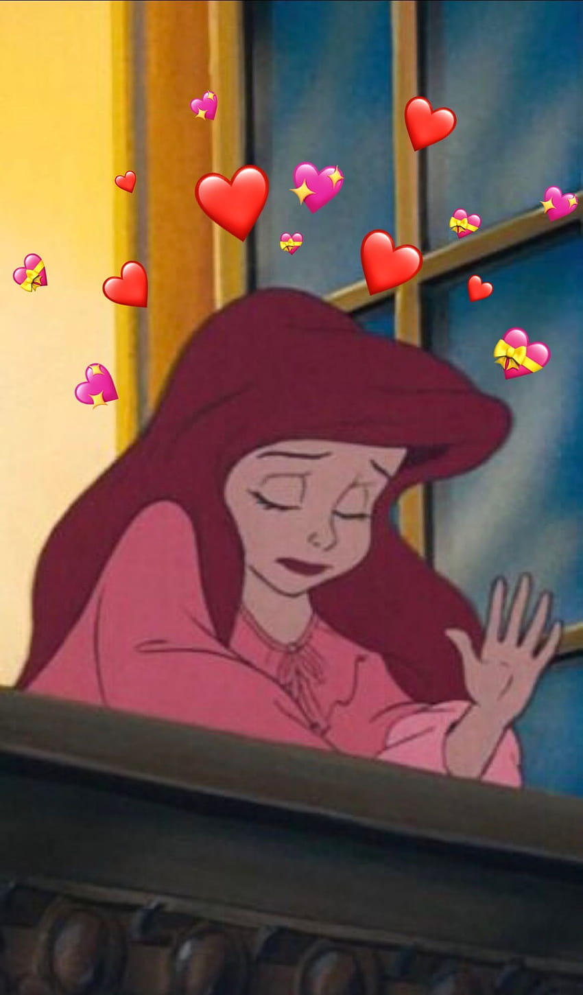 Ariel Disney Cute Tumblr, heart meme HD phone wallpaper
