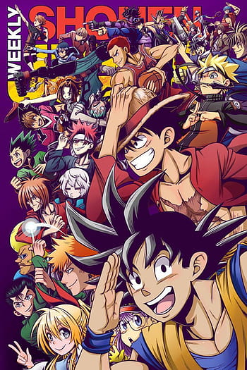 Shonen Jump 40th Anniversary Poster by Yusuke Murata Cleaned and, anime ...