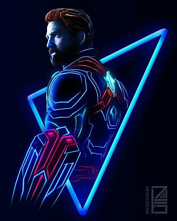 Captain America Neon - movies live [ ], Deadpool Neon HD phone ...