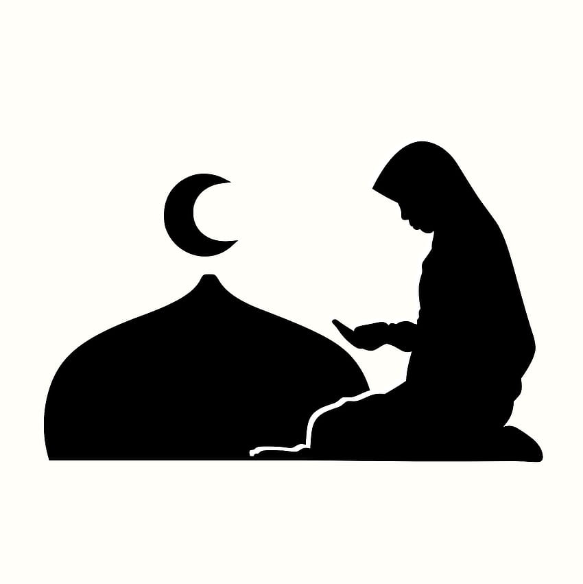: ラマダン、イスラム、祈り、シルエット、女性、女性、宗教、聖なる、信仰、アッラー、ヘッド カバー、イスラム教、アラブ、崇拝、祈る、文化、手、人、ヒジャブ、伝統的、神霊、マスジド、クルアーン、サラー 、ラマザン、イラスト、黒、イスラムの祈り HD電話の壁紙