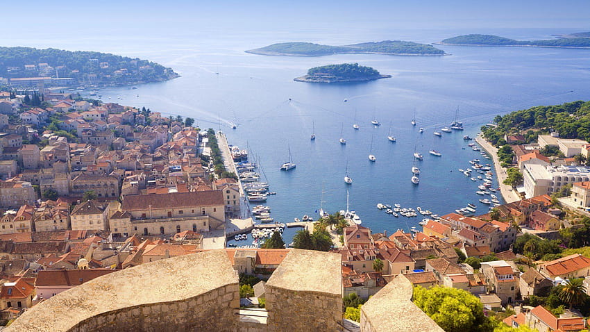 Architektur, Altbau, Antik, Montenegro, Insel, Landschaft, mediterranes Dorf HD-Hintergrundbild