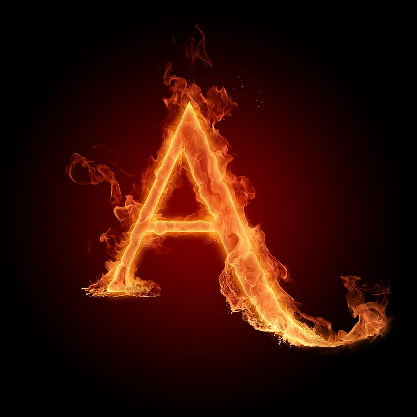 ตัวอักษร A Z A Fire Letters ของ alpahabet a วอลล์เปเปอร์โทรศัพท์ HD