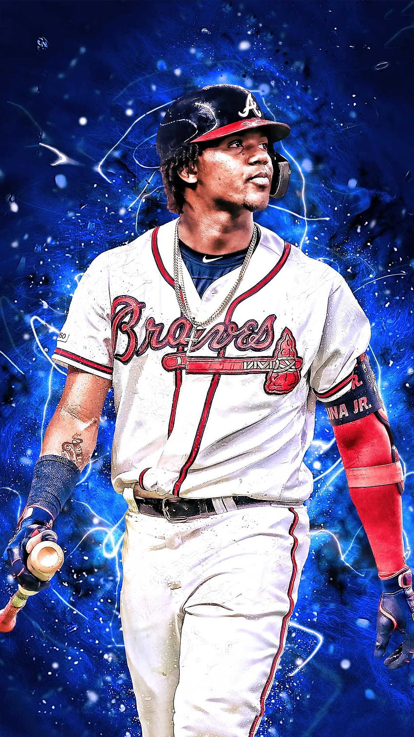Ronald Acuna Jr Discover more Atlanta Braves, Baseball, Braves, Major League Baseball, MLB wallpap… HD phone wallpaper