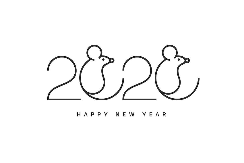 2020 New Year Mouse Logo, chinese new year 2020 year of the rat HD wallpaper